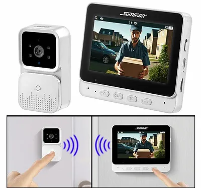 Image de Visiophone sans fil VSA-450 avec écran IPS - coloris blanc