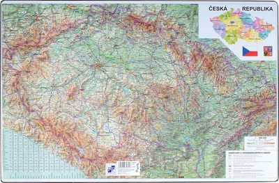 Obrázok produktu pre Pracovní podložky dekorované - jednostranná / mapa Česká republika