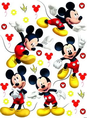 Produktbild von Disney Wandtattoo Micky Maus Rot und Gelb - 600165 - 65 x 85 cm