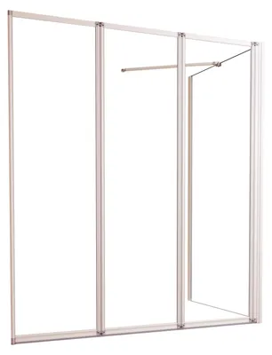 Produktbild von Duschspa 120x140cm Badewannenaufsatz 3-teilig Weiß Faltwand 4mm ESG Duschabtrennung mit 70cm Seitewand