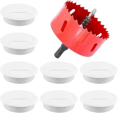 Produktbild von Kabeldurchführung Büro Schreibtisch Lochsäge 60mm 8teilig