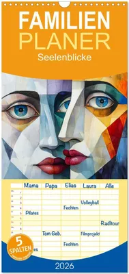 Produktbild von Familienplaner 2026 - Seelenblicke mit 5 Spalten (Wandkalender, 21 x 45 cm) CALVENDO