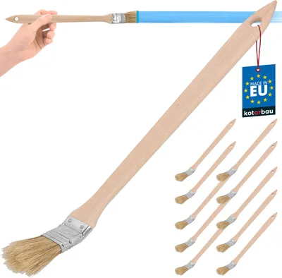 Produktbild von KOTARBAU® 10er Set Heizkörperpinsel 25 mm Winkelpinsel Lasurpinsel Lackierpinsel Malerpinsel Holzpinsel für Schwer Zugängliche Stellen