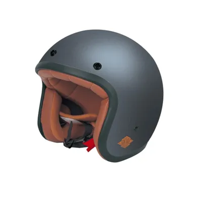 Immagine prodotto di Tribute Archive casco moto jet Cafe-Racer in grigio titanio opaco con numero ECE