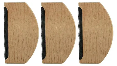 3er Set Kaschmir-Fusselbürste aus Holz – Wollkamm für Pullover