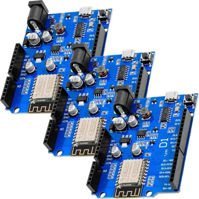 Immagine prodotto di Scheda microcontrollore AZ-Delivery D1 con modulo WiFi NodeMCU ESP8266MOD-12F compatibile con Arduino, set da 3 pezzi