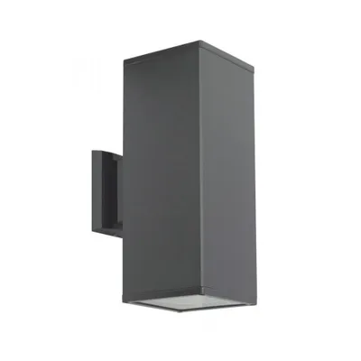 Zdjęcie produktu dla Kinkiet zewnętrzny Adela ciemnoszary 2xE27x60W aluminium wym:30x12x18,5cm IP54 SU-MA