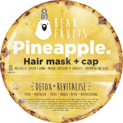 Produktbild von Bear Fruits Pineapple Hair Mask with Cap 20ml
