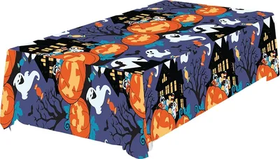 Produktbild von HALLOWEEN Kürbisgeist-Party-Folientischdecke 137 x 274 cm