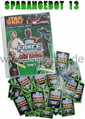 Produktbild von FA5 - Spar 13 - Komplettsatz ALLE 176 Karten+Sammelalbum - Star Wars Force Attax - SERIE 5