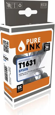 Immagine prodotto di pureINK EPT1631BK BLK Cartuccia per stampante nera, Colore:Nero