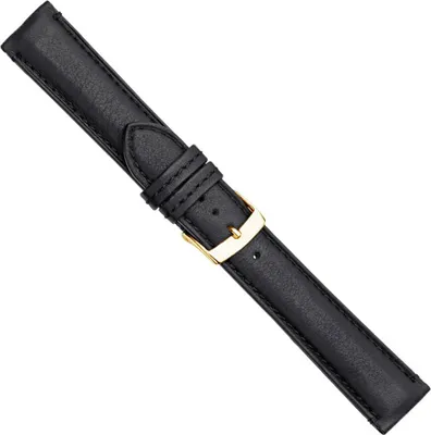 Produktbild von Berlin Premium Ersatzband Uhrenarmband Elchleder schwarz 20873G, Stegbreite:22mm