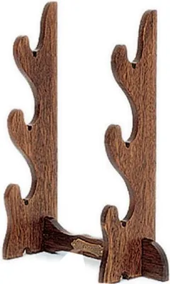 Produktbild von Schwertständer für Katana und Schwerter – Einzelständer aus Holz zur Präsentation von Samurai-Schwert, Katana, Säbel HOLZ DEKO AG52/3.01