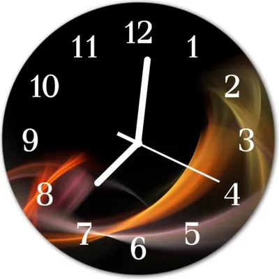 Produktbild von Glasuhr Wanduhr Küchenuhr Echt-Glas 30fi cm Abstrakt mehrfarbig
