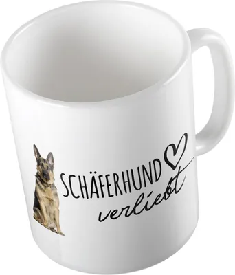 Produktbild von Huuraa Kaffeetasse Schäferhund Geschenk Tasse Weiß 330ml Schäferhund Präsent