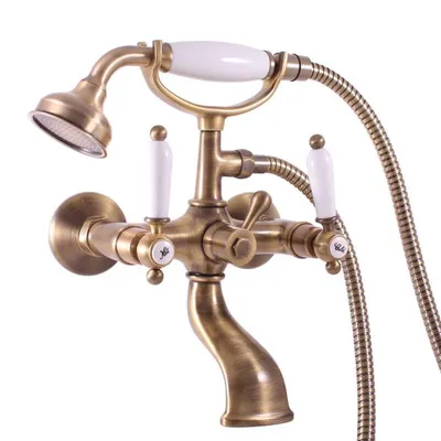 Obrázek produktu pro Slezák-RAV Vodovodní baterie vanová Slezák RAV Morava Retro MK559.5/2SM stará mosaz Barva: stará mosaz, Rozměr: 150 mm