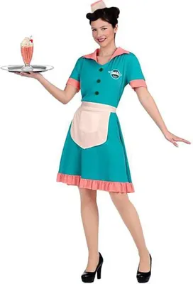 Immagine prodotto di Mamma cameriera anni '50 costume da donna blu M bambino blu M