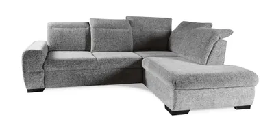 Produktbild von Ecksofa FLUENSO Rechts GRAU – Schlaffunktion 200x140 cm, Verstellbare Rückentiefe, Bewegliche Kopfstützen