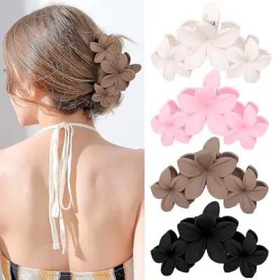 Produktbild von Blumen-Haarklammern für dickes Haar, große Haarspangen für Damen mit starkem Halt, rutschfeste Klammern für das Haarstyling