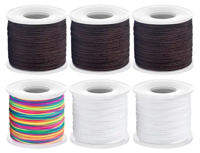 Nylonkoord-Set 6 Rollen 1 mm x 30 m, 180 m, nicht elastisch, reißfest