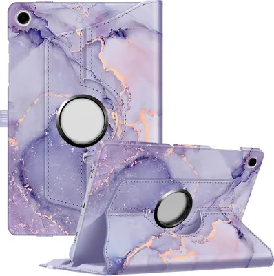 Produktbild von Fintie Hülle für Samsung Galaxy Tab A9 Plus 11 Zoll 2023 - Schutzhülle Cover mit 360 Grad drehbarem Ständer und Auto Schlaf/Wach Funktion für Tablet A9+ SM-X210/X216/X218, Lila Marmor