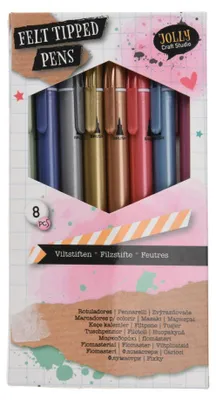 Zdjęcie produktu dla Flamastry metaliczne, 8 szt.