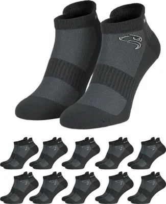 Produktbild von 10 Paar Sneaker Socken Sport - Herren Damen - Atmungsaktiv, leicht und bequem - Anthrazit - 43/46