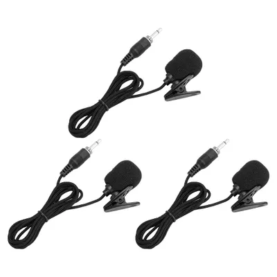 Obrázok produktu pre Mini mikrofón, 3,5 mm skrutkovací mikrofón, mikrofón s klipom, drôtový mikrofón so zosilňovačom, klopový mikrofón