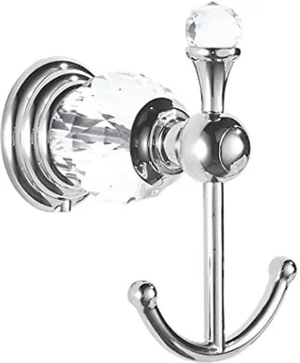 Produktbild von Moderne Doppel Handtuchhaken für Badezimmer - Wand montierte Kleidung Häkeln in Silber