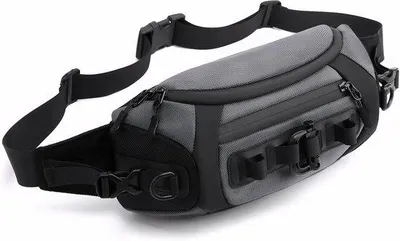 Obrázek produktu pro Cestovní batoh - taška přes rameno - voděodolný nylon - 60-120 cm - šedá barva