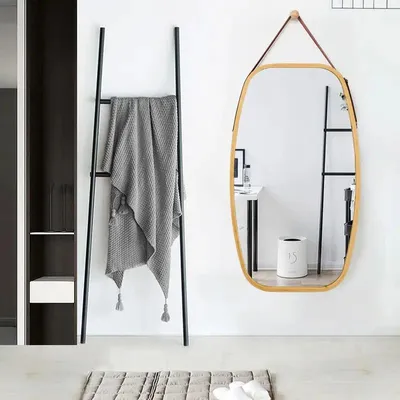 Immagine prodotto di Specchio da parete sospeso con cornice in bambù