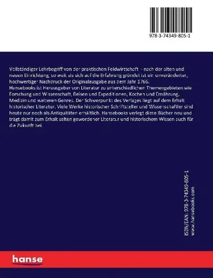 Produktbild von Vollständiger Lehrbegriff von der praktischen Feldwirtschaft