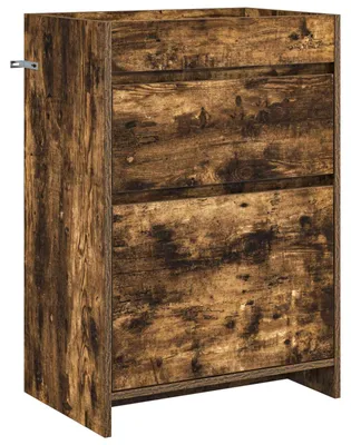 Immagine prodotto di vidaXL Mobile da bagno in rovere affumicato 56 x 37,5 x 81 cm