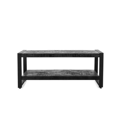 Productafbeelding van Salontafel Britt van mangohout, 110 cm - zwart