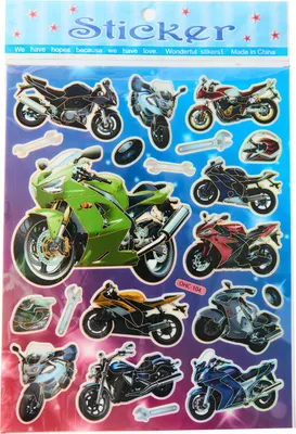 Zdjęcie produktu dla Motocykle Motory Arkusz Naklejek Wlepki