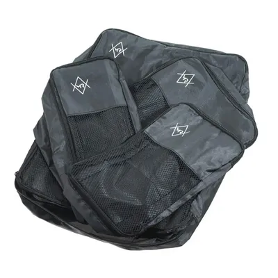 Produktbild von 4tlg. Kleidertaschen Set Aufbewahrungstasche Schwarz Kleideraufbewahrung Reise Koffer Organizer Kleiderhülle Faltbare Packtaschen