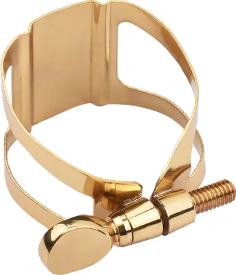 Image de Ligature pour saxophone ténor, ligature pour un réglage par vis, ligature compacte et robuste, ligature métallique avec ton or pour saxophone (f���saxophone ténor)