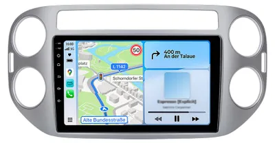 Obrázok produktu pre Autorádio s 4G SIM slotom pre Android, 4+64 GB, pre Tiguan od roku 2007, 2DIN rádio s CarPlay, RDS, Wi-Fi, DSP, GPS a DAB+