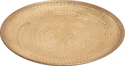 Produktbild von Teller - Holzteller I Ø 49.5 cm I gold I Dekoteller