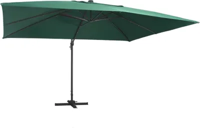 Obrázek produktu pro The Living Store Slunečník Ampel s LED světly a hliníkovou tyčí 400x300 cm Zelený