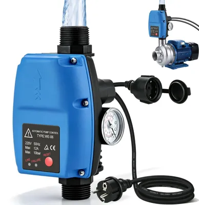 Pumpensteuerung Druckschalter mit Manometer, 10 bar, 80 L/min, 1,1 kW
