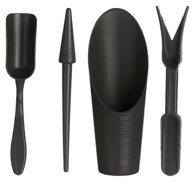 Produktbild von Gartenpflege-Set: Schaufel, Rechen, Handstreuer