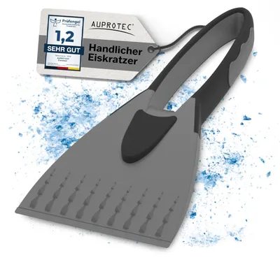 Image de AUPROTEC – Grattoir à glace – 2K / Grattoir pour voiture avec poignée antidérapante souple / Grattoir pour pare-brise / Grattoir à neige pour voiture / Grattoir pour pare-brise hivernal / Grattoir à glace pour voiture – Gris
