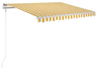 Produktbild von vidaXL Automatische Markise mit LED & Windsensor 300x250 cm Gelb/Weiß