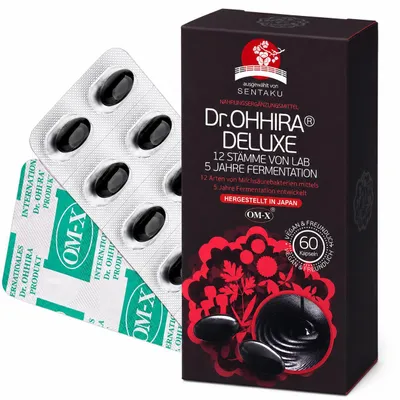 Immagine prodotto di Dr.OHHIRA® Deluxe Probiotici, Postbiotici, Prebiotici – Per la rigenerazione intestinale, cura dell’intestino e batteri intestinali – 12 ceppi