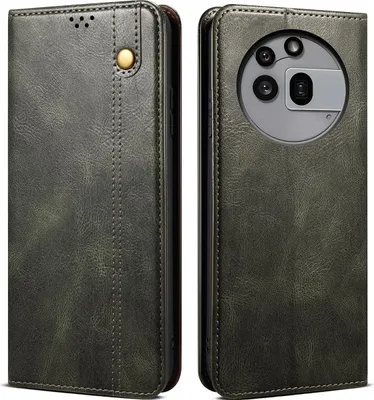 Obrázek produktu pro Pouzdro pro Nothing Phone 3a Pro kožené flip pouzdro peněženka s funkcí stojánku zelené