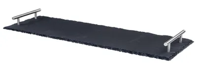 Produktbild von Tablett Schiefer 60x20cm Serviertablett Servierplatte mit Griff Deko Tischdeko