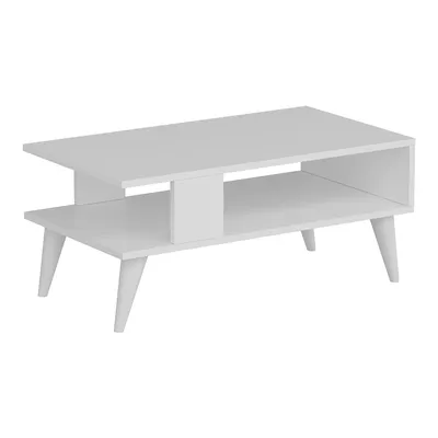 Immagine prodotto di In And OutdoorMatch Tavolino elegante Kendra - 40x90x45 cm - Bianco - Legno - Truciolato - Design moderno