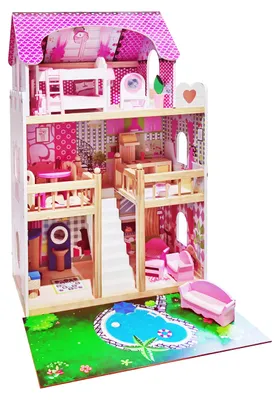 Produktbild von Holzpuppenhaus 60 x 30 x 90 cm
