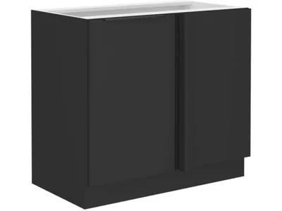 Produktbild von Eckschrank SAJU mit Auszug - Breite 105 cm, schwarz